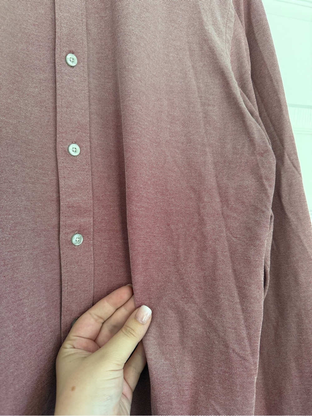 UNTUCKit Men's Pencarrow CoolMax Performance Button-Down Shirt in Rose - Picture 4 of 5